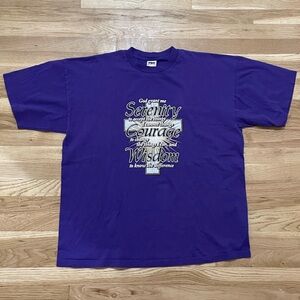 Purple Graphic Religious Jesus Men's T-Shirt size XXL